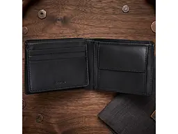Чоловічий портмоне з натуральної шкіри Cortina 5051 nero Чорне 12,5х9,5 см TONY PEROTTI acs0032352 - мініатюра 4
