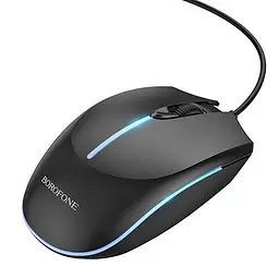 Миша дротова Borofone BG10 Soaring Black - мініатюра 3
