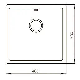 Кухонна мийка Mixxus MX4843-220x1.0-PVD-Bronze MX0558, Бронза - мініатюра 3