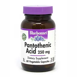 Вітаміни та мінерали Pantothenic Acid 250 mg, 60 вегакапсул Bluebonnet Nutrition fit0018051