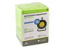 Подовжувач з котушкою PowerPlant JY-2002/20 Low Temp 20 м, 4 розетки (PPRA10M20S4L) - мініатюра 2