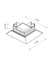 Вбудований горизонтальний кутовий з'єднувач Nowodvorski 11732 NANO-LVM Recessed Horizintal Corner IP20 чорний - мініатюра 2