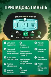 Металошукач з роботою до 1м металодетектор GTX5030 3 режими роботи - мініатюра 10
