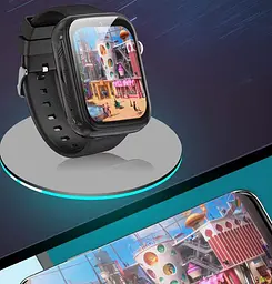 Дитячий смарт годинник Lemfo T-02 з прослуховуванням, 4G SIM-картою, відеодзвінками, GPS геолокацією, текстовим і голосовим чатом та кнопкою SOS Зелений - мініатюра 4