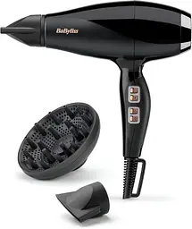 BaByliss Фен Air Power Pro, 2300Вт, 3 режими, дифузор, іоніз-я, хол. обдув, кераміка, чорно-рожевий