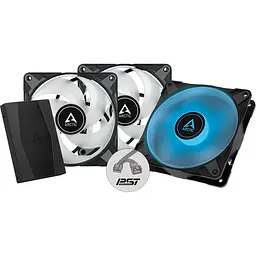 Кулер до корпусу ARCTIC P12 PWM PST RGB з контролером 3 шт Чорний - мініатюра 2