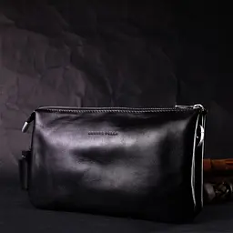 Розкішний жіночий клатч із натуральної шкіри Grande Pelle 11657 чорний - мініатюра 10