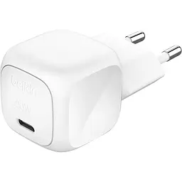 Зарядний пристрій BELKIN 20Вт USB-C PD PPS, білий (WCA009KQWH)