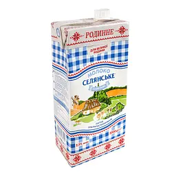 Молоко Селянське Родинне Особливе питне ультрапастиризоване 2.5% жиру 2000 г - мініатюра 4