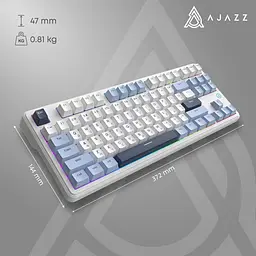 Клавіатура Ajazz AK870 V2 Flying Fish Switch White/Blue (AK870-V2-FF-BWB) [161036] - мініатюра 13