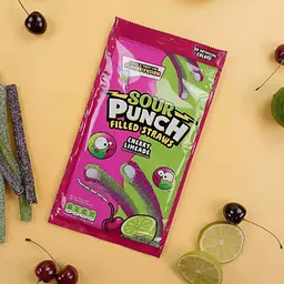 Кислі жувальні цукерки Sour Punch Filled Straws Cherry Limeade 142г - мініатюра 8