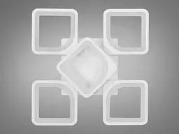 Люстра стельова LED Diasha S8060/4+1WH 72W, з ІЧ пультом, для спальні, вітальні, коридору, IP20 - мініатюра 5