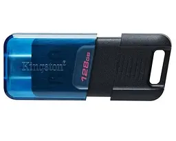 Флеш накопичувач USB 128Gb DataTraveler 80 M, Black/Blue Kingston teh0024634