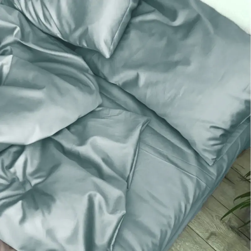 Фото - Постельное белье MirSon Простирадло  Satin Light Pro 10-015 Sea wave 200x220 см  