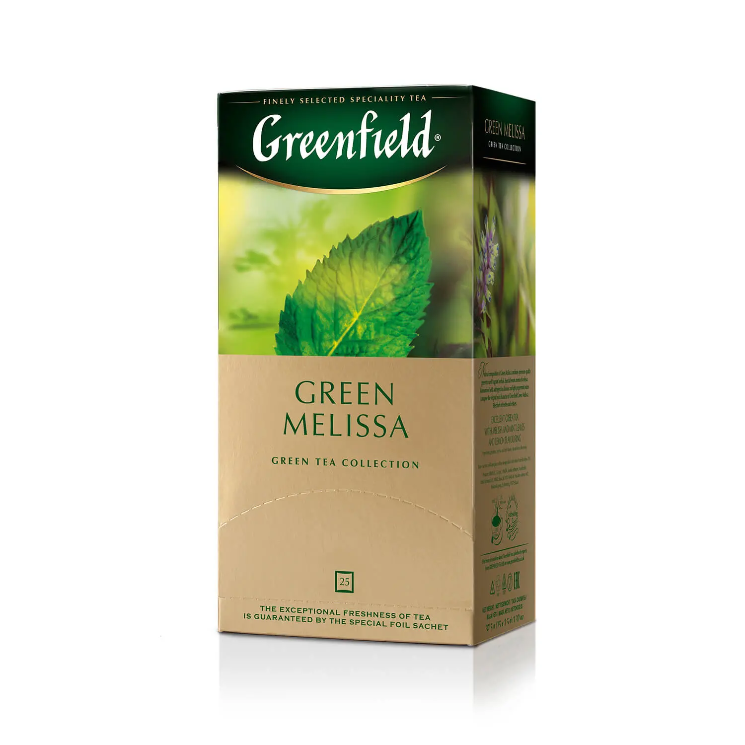 Чай Greenfield Мелисса, в пакетиках, 25 шт.