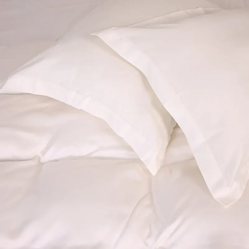 Фото - Постельное белье MirSon Простирадло на гумці  Tencel №01 White 120х200 см  
