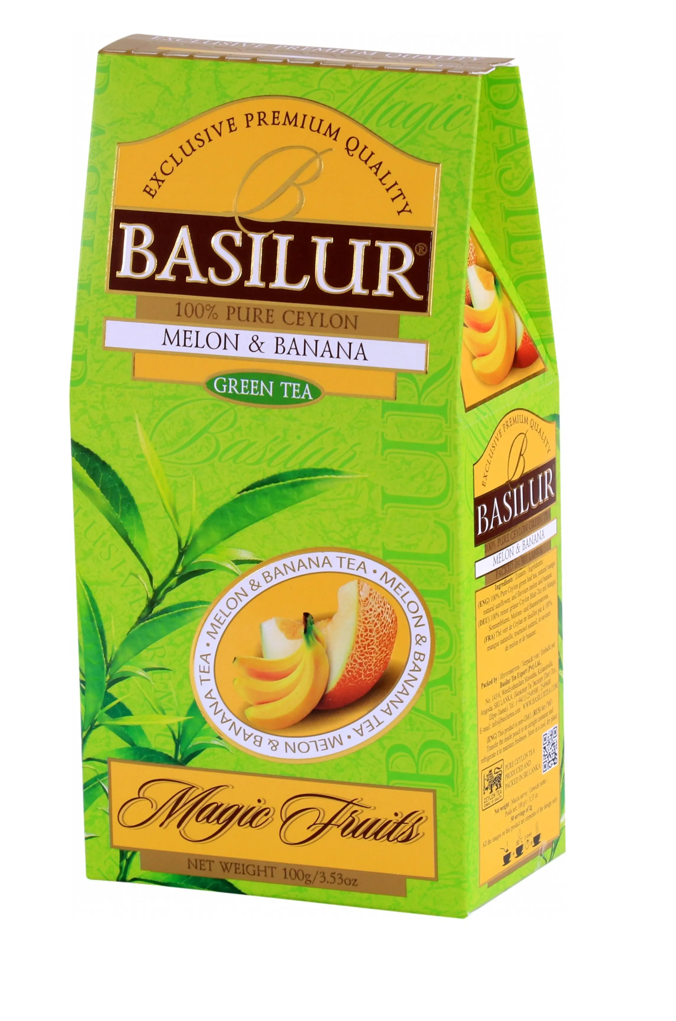 Зеленый чай Basilur дыня-банан, 100 г