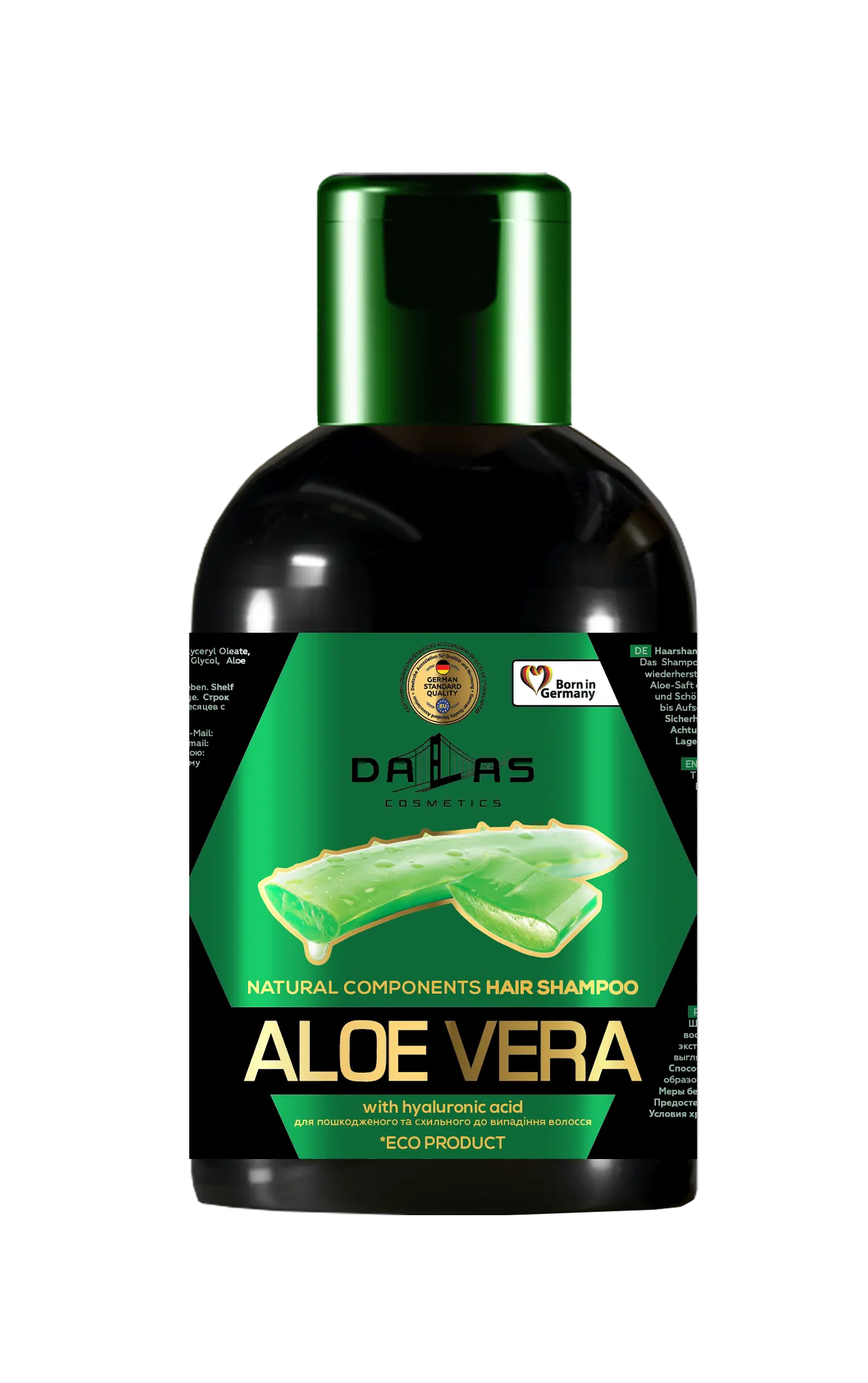 Шампунь для волос Dalas с гиалуроновой кислотой, натуральным соком алоэ и маслом чайного дерева, 500 мл