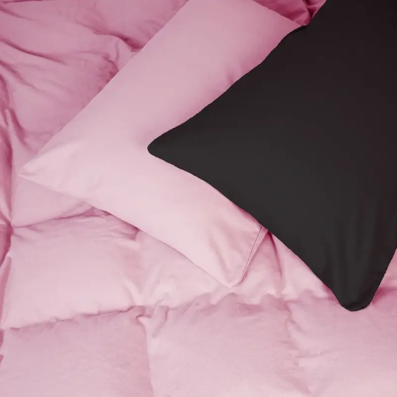 Фото - Постельное белье MirSon Підковдра  Фланель Black-Pink 110х140 см  