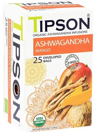 Чай травяной Tipson Ашваганда с манго, 30 г