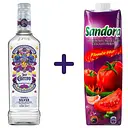 Упаковка набору: Текіла Jose Cuervo Especial Silver 35% 0.7 л + Сік Sandora Томатний Пікантний з сіллю 950 мл