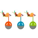 Игрушка для кошек Nunbell Мышь меховая с пластиковым шариком 10 см в ассортименте (YM0108)