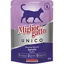 Влажный корм для кошек Migliorgatto Unico с ягнятиной 85 г