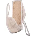 Губка банна масажна Titania у вигляді ременя з ручками з люфи та бавовни (7405)