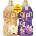 Набор кондиционеров для белья Silan Ароматерапия Сказочный Лотос 1100 мл + Silan Ароматерапия Увлекательный Франджипани 1100 мл