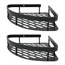 Набір металевих полиць для ванної кімнати Fabrika OPAL 2 шт Чорні (FK-WB1005-2)