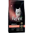 Сухой корм для кошек живущих в помещении и выводе шерсти Reflex Plus с лососем 1.5 кг