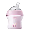 Уцінка. Пляшечка для годування Chicco Natural Feeling, Color, з силіконовою соскою, 150 мл, рожевий (81311.10)
