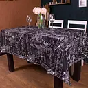 Скатертина MirSon №216 Black flowers 300x130 см рогожка