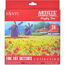 Набір художніх кольорових олівців Santi Highly Pro 24 шт. (742391)