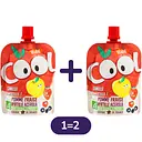 Набір: Органічне пюре Vitabio Cool Fruits з яблуком, полуницею та чорницею 180 г (90 г x 2 шт.)