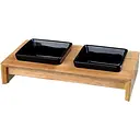 Уцінка. Миски керамічні Trixie на підставці 200 мл чорні 2 шт. (24820)