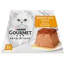 Вологий корм Gourmet Revelations Мус з куркою та підливкою повнораціонний для дорослих котів 114 г (2х57 г)
