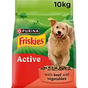 Сухой корм для взрослых активных собак Friskies с говядиной 10 кг