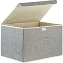 Ящик для хранения МВМ My Home (MVM) с крышкой TH-07 XL 50х35х31 см светло-серый (TH-07 XL LIGHT GRAY)