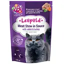 Мясной корм для котов Леопольд Рагу с кроликом и индейкой в соусе 100 г