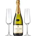 Вино ігристе Jaume Serra Cava Brut, біле, брют, DO, 11,5%, 0,75 л + 2 келихи (29908)