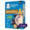 Безмолочна каша Gerber вівсяно-пшенична з чорносливом 400 г (2 шт. х 200г)