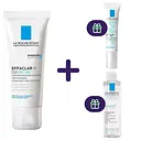 Набір La Roche-Posay: заспокійливий відновлювальний зволожувальний крем Effaclar H Iso-Biome 40 мл + міцелярний розчин для чутливої шкіри 50 мл + коригувальний засіб комплексної дії Effaclar Duo+M 15 мл