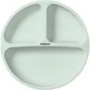 Мисочка BabyOno на три секции силиконовая с присоской зеленая (1482/03)