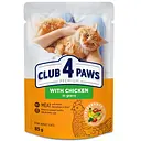 Влажный корм с курицей в соусе для взрослых котов Club 4 Paws Premium 0.085 кг
