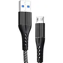 Кабель Grunhelm GMC-02MLB Micro USB тканинна обплітка 1 м (122305)