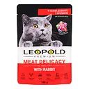 Влажный корм для кошек Леопольд Мясные деликатесы с кроликом 100 г