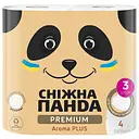 Трехслойная туалетная бумага Сніжна панда Premium Aroma Plus 4 рулона