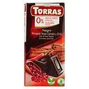 Шоколад черный Torras с розовым перцем, корицей и чили без сахара 75 г