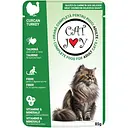 Вологий корм для котів Cat Joy пауч з індичкою в соусі 85 г 